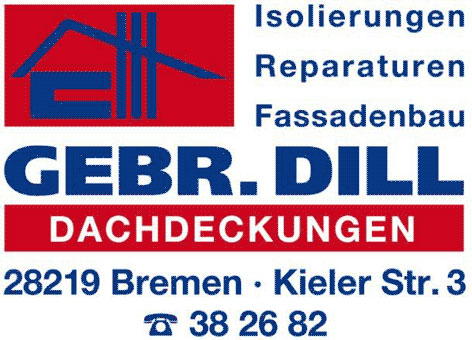 u27a4 Gebr. Dill GmbH & Co. KG Dachdeckung 28219 Bremen-Osterfeuerberg Öffnungszeiten | Adresse | Telefon 0