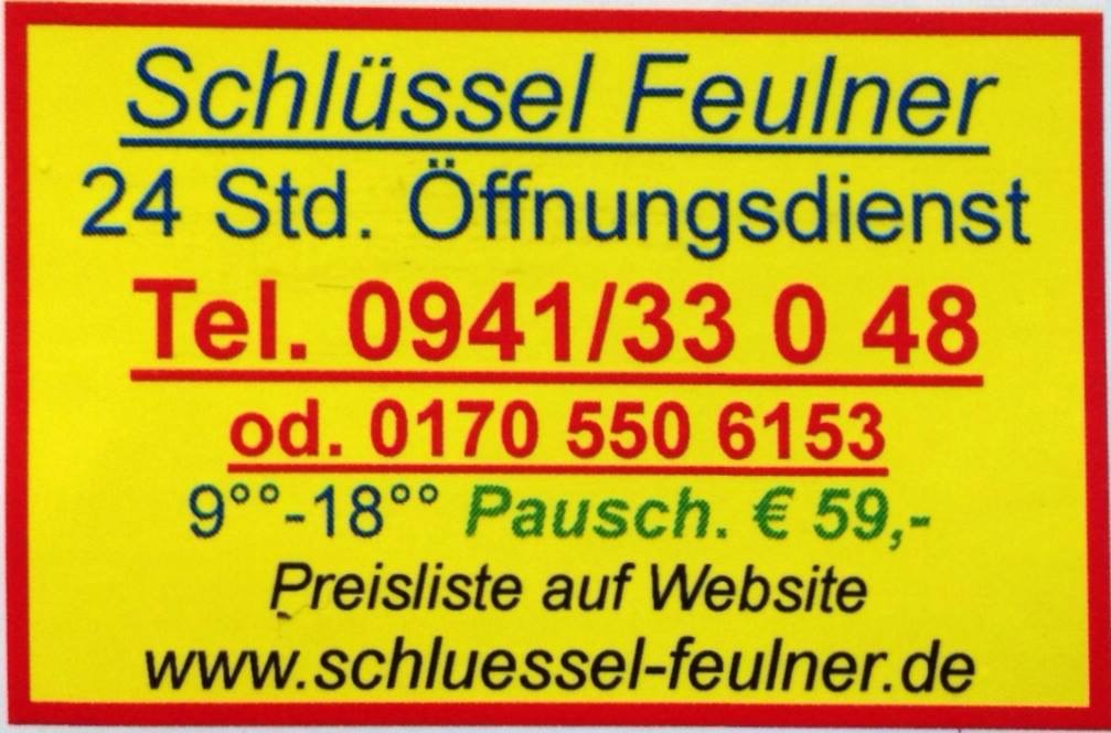 ➤ FEULNER Schlüsseldienst NOTRUF 93049 Regensburg-Westenviertel Öffnungszeiten | Adresse | Telefon 2