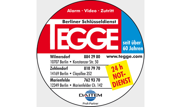 ➤ Berliner Schlüsseldienst Tegge 14169 Berlin-Zehlendorf Öffnungszeiten | Adresse | Telefon 1