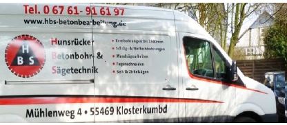 ➤ HBS Hunsrücker Beton-Bohr- und Sägetechnik GmbH U. Haas 55469 Klosterkumbd/ Simmern Öffnungszeiten | Adresse | Telefon 0