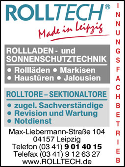 ➤ Rolltech 04157 Leipzig-Gohlis-Nord Öffnungszeiten | Adresse | Telefon 4