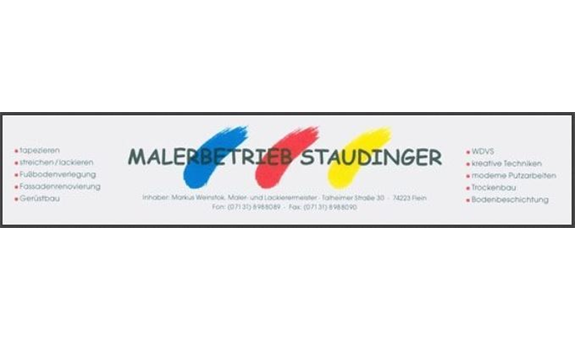 ➤ Malerbetrieb Staudinger 74223 Flein Öffnungszeiten | Adresse | Telefon 0