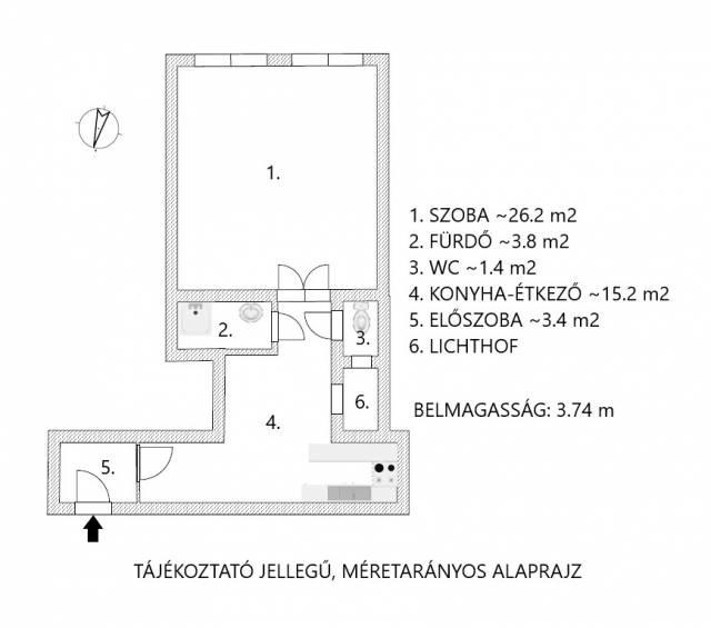 Pécs-belvárosi, 50m2-es, gázfűtéses téglalakás eladó, Belváros - Pécs, Belváros - Eladó ház, Lakás 10