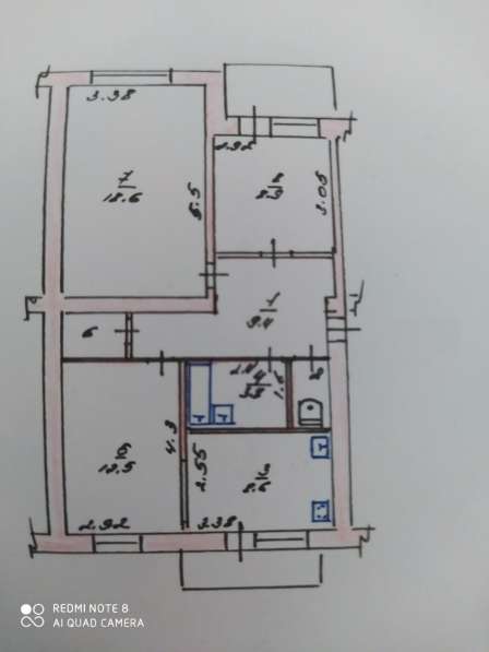 3-х комнатная квартира возле моря в Бахчисарае