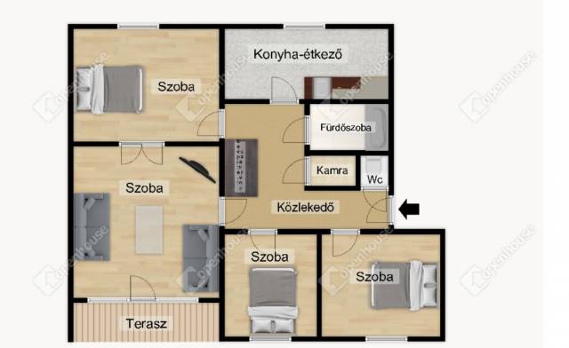 III emeleti, 2+ 2 fél szobás, erkélyes, társasházi lakás eladó Mezőkövesden! - Mezőkövesd - Eladó ház, Lakás 10