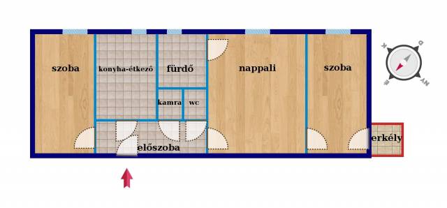 Eladó 64 m2-es téglalakás Budapest XIII. kerület - Budapest XIII. kerület - Eladó ház, Lakás 13