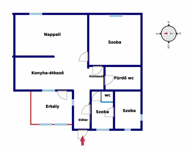 Eladó 89 m2-es téglalakás Dombóvár, Hunyadi tér - Dombóvár, Hunyadi tér - Tégla lakás 19