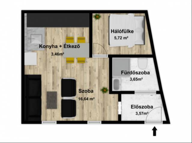 Itt 33 m²-be 1 szoba és 1 félszoba is belefér - Miskolc belvárosában ELADÓ felújított lakás! - Miskolc - Lakás 0