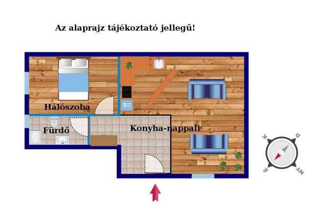 Kiadó 43 m2-es téglalakás Budapest V. kerület - Budapest V. kerület - Tégla lakás 13