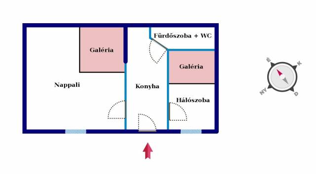 Eladó 50 m2-es téglalakás Budapest VIII. kerület - Budapest VIII. kerület - Eladó ház, Lakás 8
