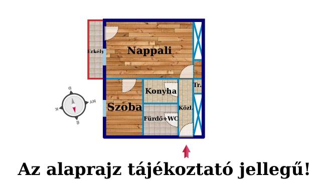 Eladó 39 m2-es csúsztatott zsalus lakás Budapest IX. kerület - Budapest IX. kerület - Eladó ház, Lakás 12