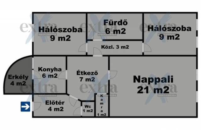 Szegeden a Novotel mellett 3 szobás Téglalakás Bérleti joga elcserélhető! - Szeged - Eladó ház, Lakás 2