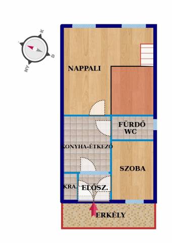 Eladó 54 m2-es téglalakás Budapest VIII. kerület - Budapest VIII. kerület - Eladó ház, Lakás 3
