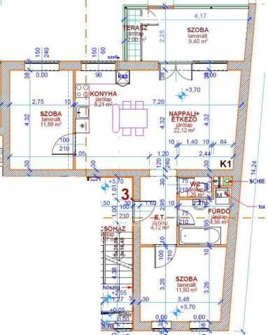 Eladó 74 m2-es téglalakás Debrecen, belváros - Debrecen, belváros - Eladó ház, Lakás 12