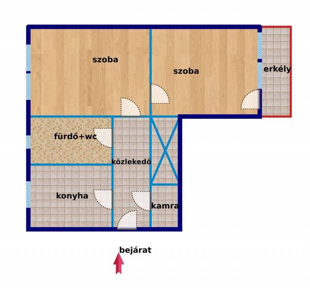 Eladó 55 m2-es téglalakás Szombathely - Szombathely - Tégla lakás 13