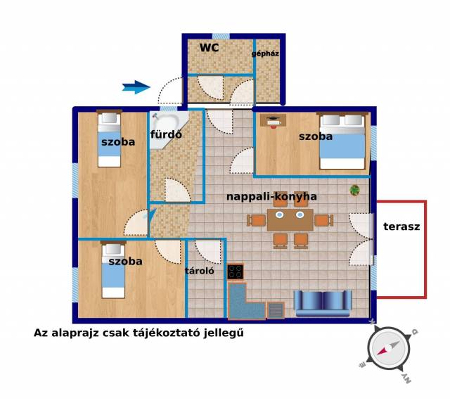 Eladó 77 m2-es sorház Kiskunlacháza - Kiskunlacháza - Sorház 3