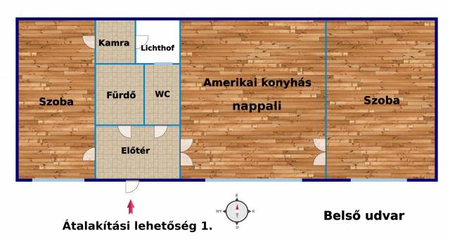 Eladó 55 m2-es téglalakás Budapest XIII. kerület, Pannónia utca - Budapest XIII. kerület, Pannónia utca - Tégla lakás 14