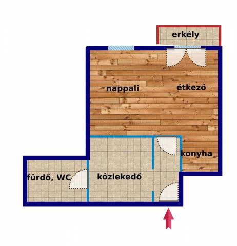 Kiadó 30 m2-es téglalakás Budapest V. kerület, Hold utca - Budapest V. kerület, Hold utca - Tégla lakás 4